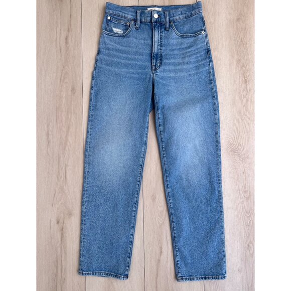 Madewell The Perfect Vintage Straight Crop Jean Montville Wash High Waisted (27) - Picture 2 of 16